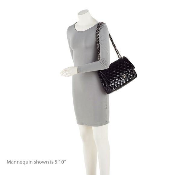 Chanel Patent Leather Classic Jumbo Double Flap Bag - Picture 5 of 15